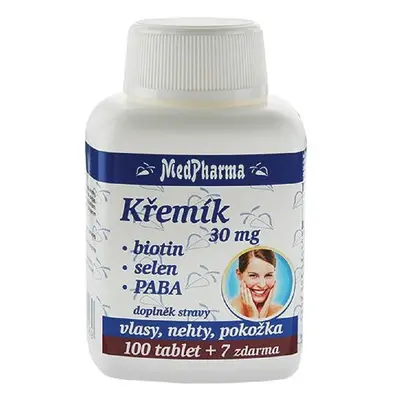 Medpharma Křemík 30mg+biotin+paba Tbl.107