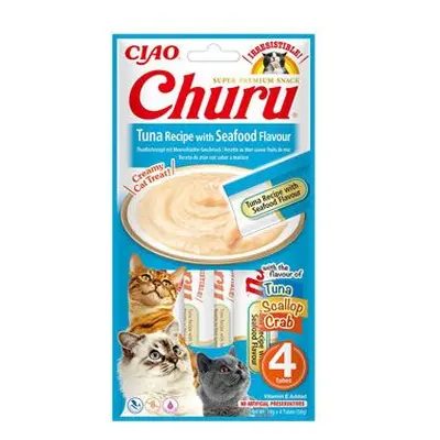 Churu Cat tuna recipe with seafood flavor 4x14g