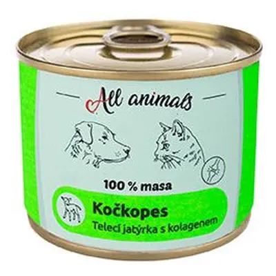 All Animals Kočkopes Telecí Jatýrka S Kolagenem 200g