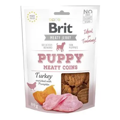 Brit Jerky Puppy Turkey Meaty Coins 80g