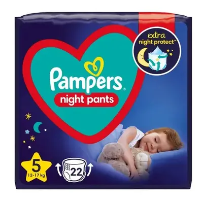 Pampers Night Pants velikost 5 plenkové kalhotky 12-17 kg 22 kusů