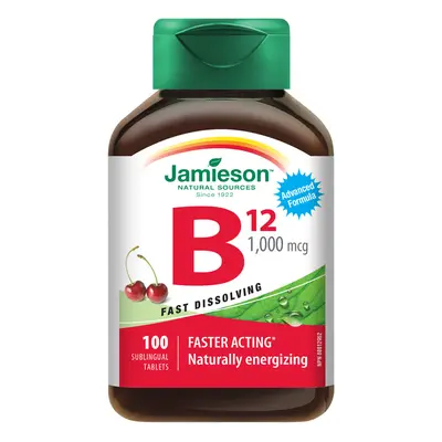 Jamieson Vitamín B12 1000mcg Třešeň Tbl.100