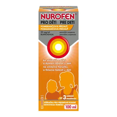 Nurofen pro děti pomeranč 20 mg/ml perorální suspenze 100 ml