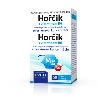 Biotter Hořčík 125mg s vitamínem B6 Tbl.50