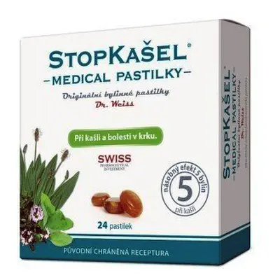 Stopkašel Medical Pastilky Dr. Weiss 24 Pastilek