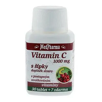 Medpharma Vitamín C 1000mg S šípky Tbl.37 Prod.úč.