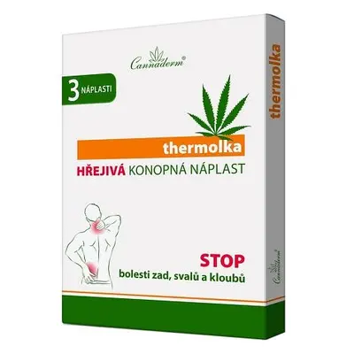 Cannaderm Thermolka Hřejivá Náplast New 3 Ks