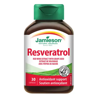 Jamieson Resveratrol 50mg Extr.z červ.vína Cps.30