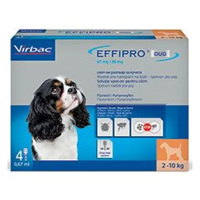 Effipro Duo Dog S (2-10kg) 67/20 Mg, 4x0,67ml