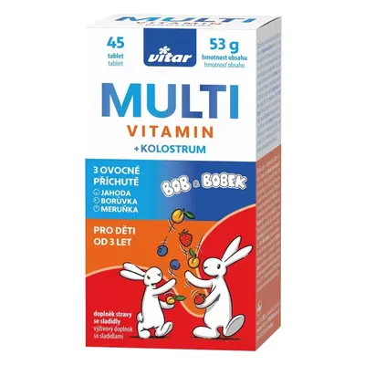 Vitar Kids multi + kolostrum 45 tablet