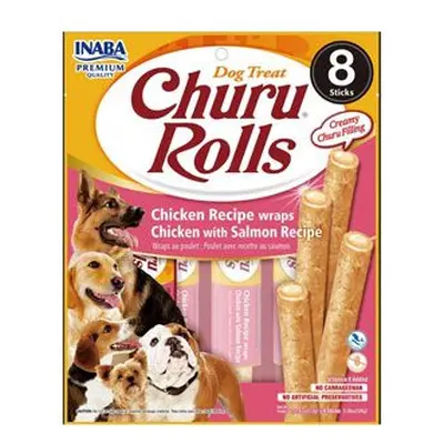 Churu Dog Rolls Chicken With Salmon Wraps 8x12g