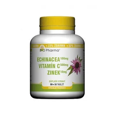 Echinacea 100mg+vit.c 500mg+zinek10mg Tbl.90+30