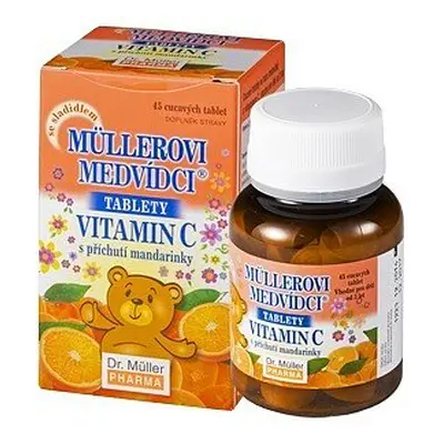 Müllerovi Medvídci S Vitaminem C s Příchutí mandarinka 45 tablet