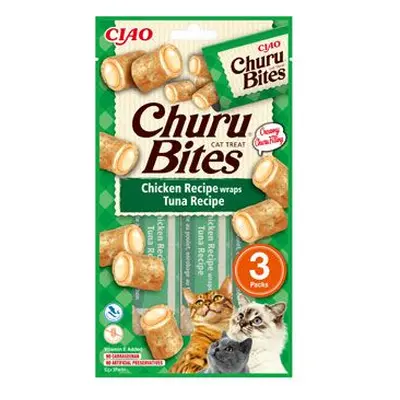 Churu Cat Bites Chicken Wraps&tuna Purée 3x10g