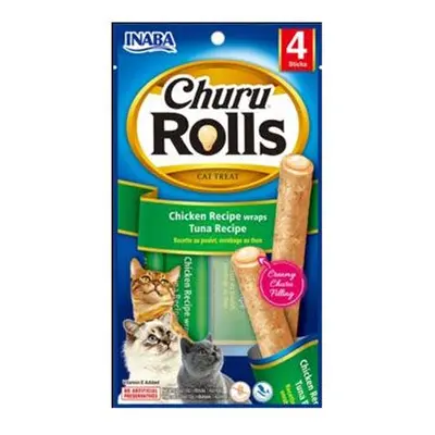 Churu Cat rolls chicken wraps&tuna cream 4x10g