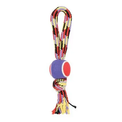 Hračka pes Tennis Ball rope s rukojetí 40cm Zolux