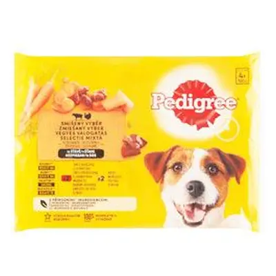 Pedigree kapsa masový výběr s mrkví ve šťávě 4x100g