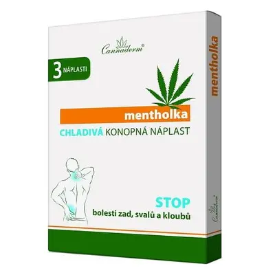 Cannaderm Mentholka Chladivá Náplast New 3 Ks