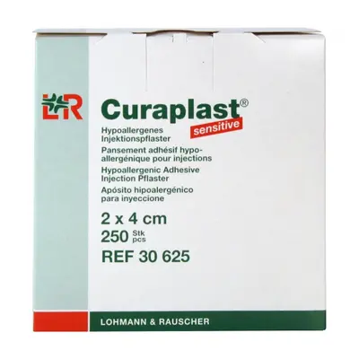 Náplast Curaplast Poinjekční Sensitiv 2x4cm 250ks