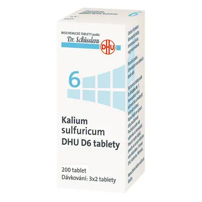 Kalium Sulfuricum DHU D6(D12) 200 neobalených tablet