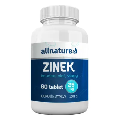 Allnature Zinek 25 mg 60 tablet