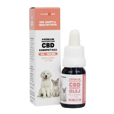 Cbd Olej Pro Malé Psy A Kočky 5%, 10ml