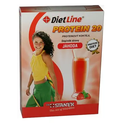 Dietline Protein 20 Koktejl Jahoda V Prášku 3x25g