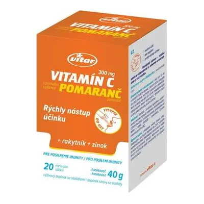 Vitar Vitamin C 300mg+rakytník+zinek 20x2g