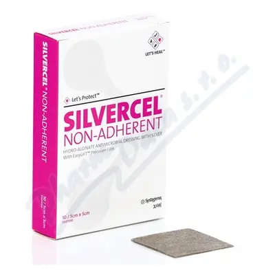 Silvercel Non-adherent Hydro-alginate antimikrobiální krytí 5x5cm, 10 ks