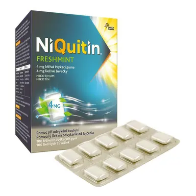 Niquitin Freshmint 4mg léčivé žvýkací gumy 100ks