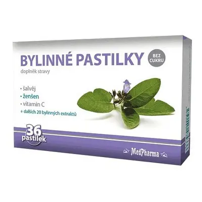 Medpharma Bylinné Pastilky šalvěj 36ks