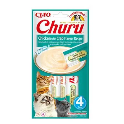 Churu Cat chicken with crab flavour recipe 4x14g