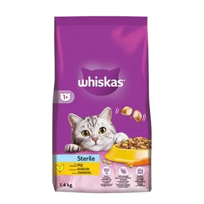 Whiskas Dry Sterile s kuřecím 1,4kg