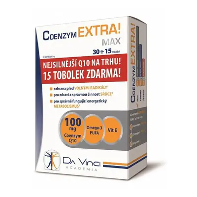 Coenzym EXTRA! Max 100mg DaVinci 30+15 tobolek