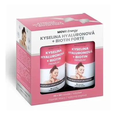 Movit Beauty kyselina hyaluronová + biotin 120 kapslí Dárkové balení