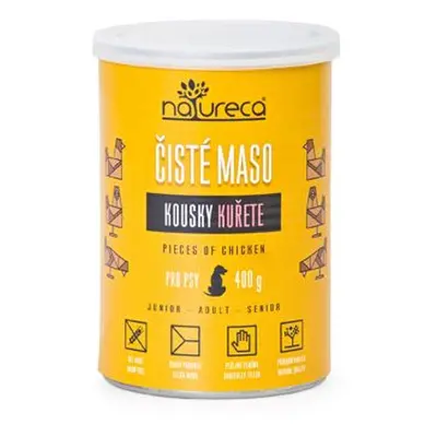 Natureca konzerva kuřecí kousky pro psy 400g