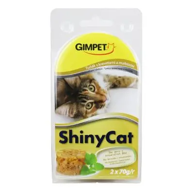 Gimpet Kočka Konz. Shinycat Tuňak/krev/maltóza 2x70g