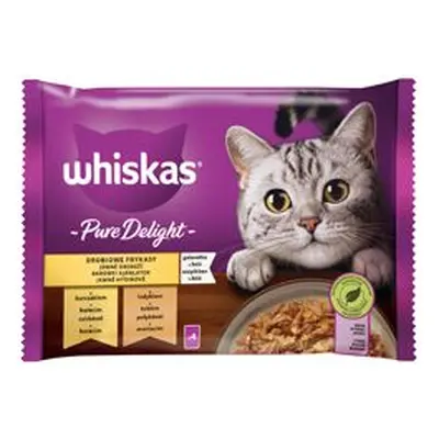 Whiskas Kapsa Pure Delight drůbeží v želé 4x85g