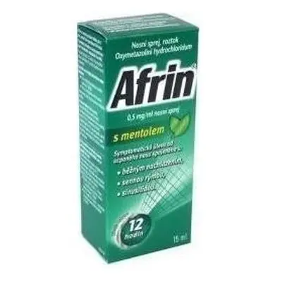 Afrin s mentolem 0,5mg/ml nosní sprej 15ml