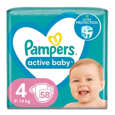 Pampers Active Baby velikost 4 plenkové kalhotky 9-14kg 58ks