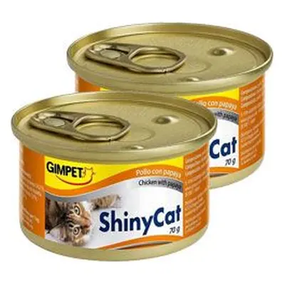 Gimpet Kočka Konz. Shinycat Kuře Papája 2x70g