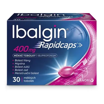 Ibalgin Rapidcaps 400mg 30 měkkých tobolek