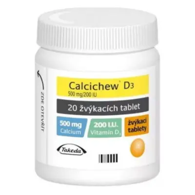 Calcichew D3 500mg/200IU žvýkací tablety 20 kusů