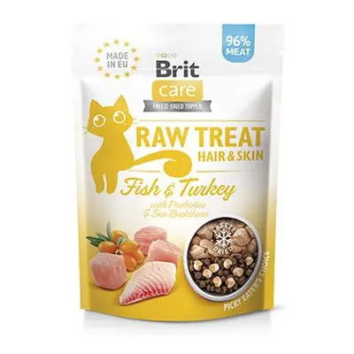 Brit Raw Treat Cat Hair&skin, Fish&turkey 40g