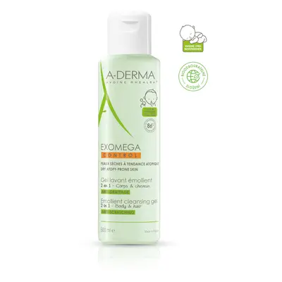 A-derma Exomega Control Zvláč.mycí Gel 2v1 500ml