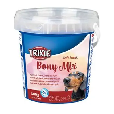 Trixie Soft Snack Bony Mix Hověz, Jehněč,losos 500g Tr