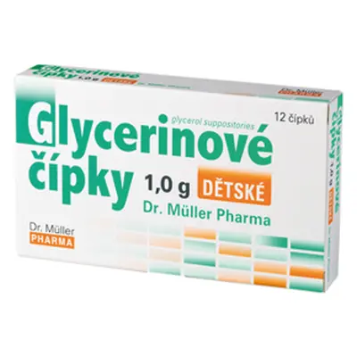 Glycerinové čípky 1.0g Dětské 12 čípků Dr.müller