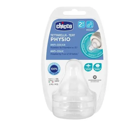 Chicco Dudlík Perfect 5 Silikon Středny průtok 2m+ 2ks