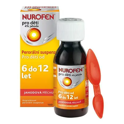 Nurofen Pro Děti Jahoda 40mg/ml perorální suspenze 100ml