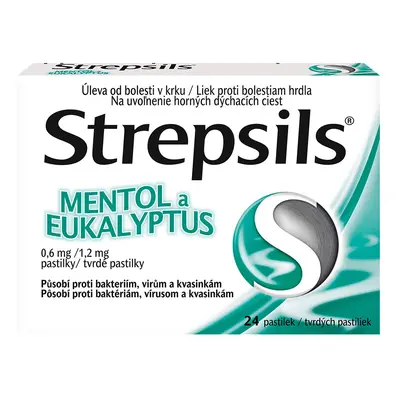 Strepsils Mentol A Eukalyptus 24 pastilek